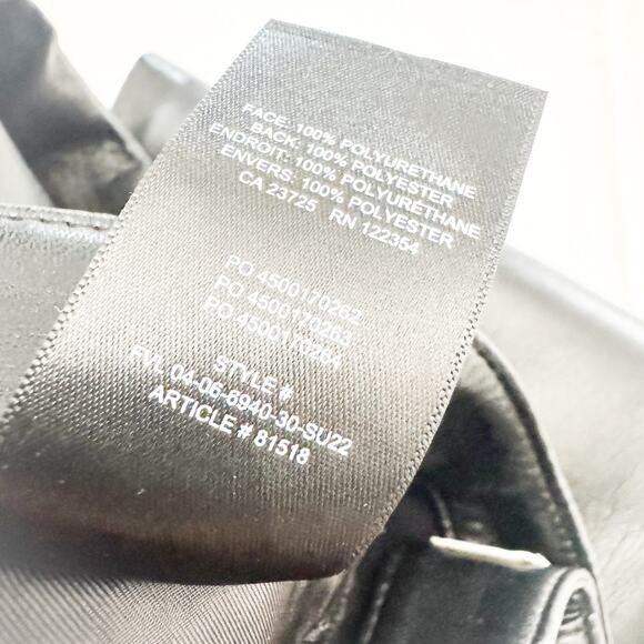 Wilfred Faux Leather Straight Leg Polyurethane Dress Pant Black Size 4 - Picture 7 of 8